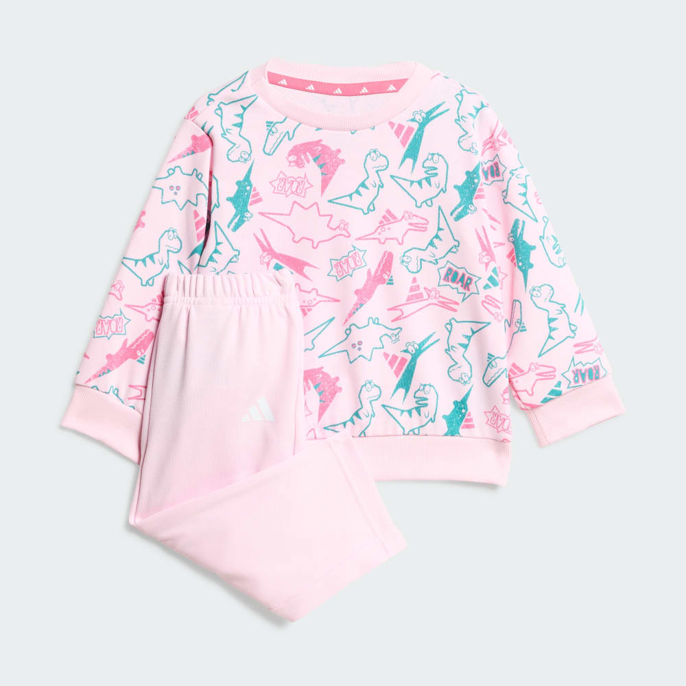 

Спортивный костюм Adidas Seasonal Essentials Adiraptor French Terry Jogger Set Kids, цвет Clear Pink