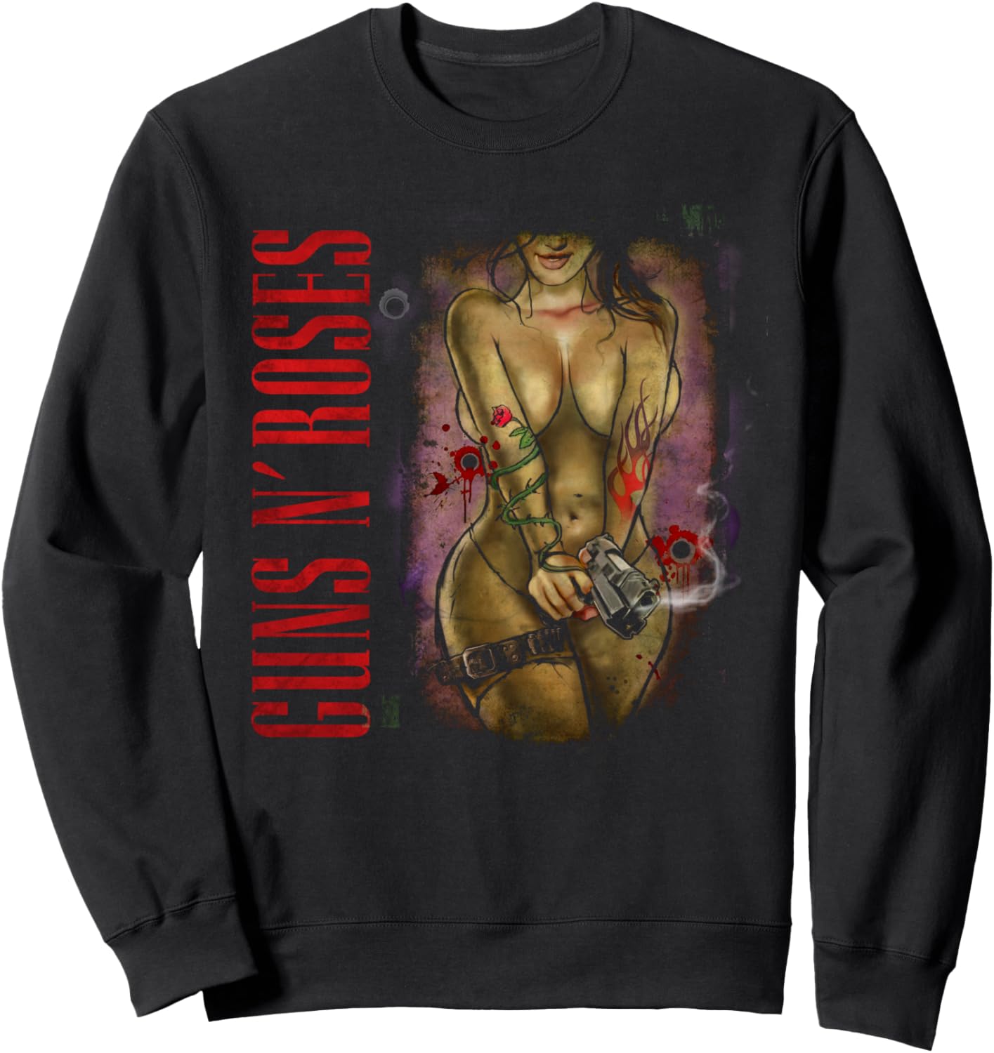 

Официальная толстовка Gunslinger с эффектом потертости от Guns N' Roses, черная