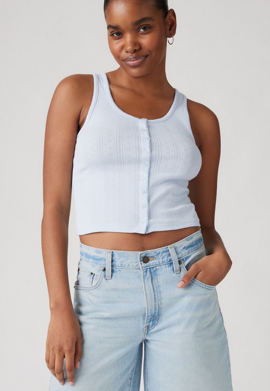 

Топ DRY GOODS POINTELLE TANK Levi's, светло-голубой