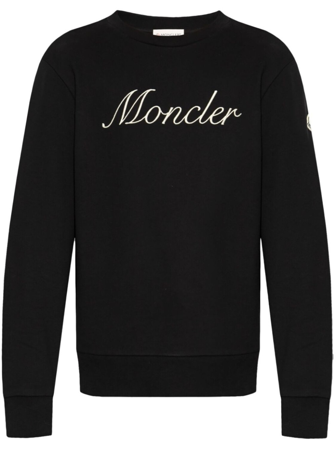 

Хлопковая толстовка с вышитым логотипом Moncler, черный