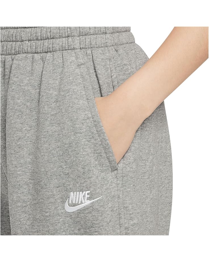 Брюки Nike Kids Club Fleece Loose Pants LBR, цвет Dark Grey Heather/Base Grey/White — фото 3
