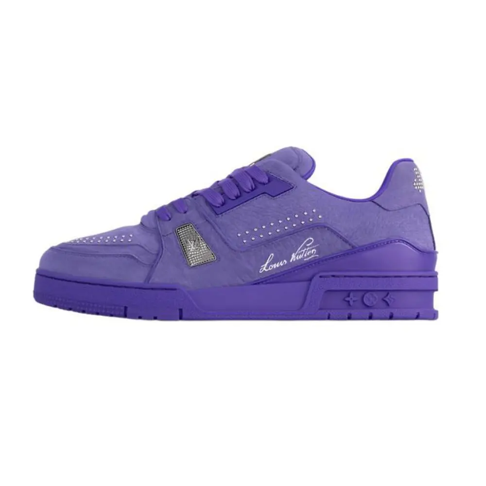 

LOUIS VUITTON Кроссовки для скейтбординга Trainer Low-Top, мужские, фиолетовые