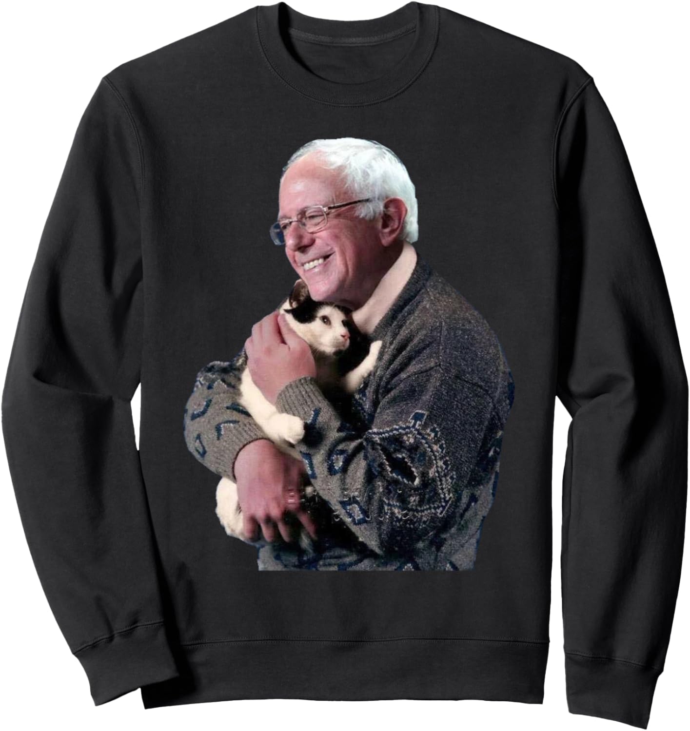 

Толстовка с изображением милого кота, обнимающего Берни Сандерса, в подарок любителю животных Bernie Sandersamericaelectionpoliticsgifts, черный