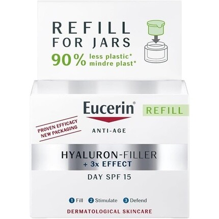 Крем для лица SPF15 EUCERIN Hyaluron Filler Anti-Age Day для сухой кожи, сменный блок — фото 2