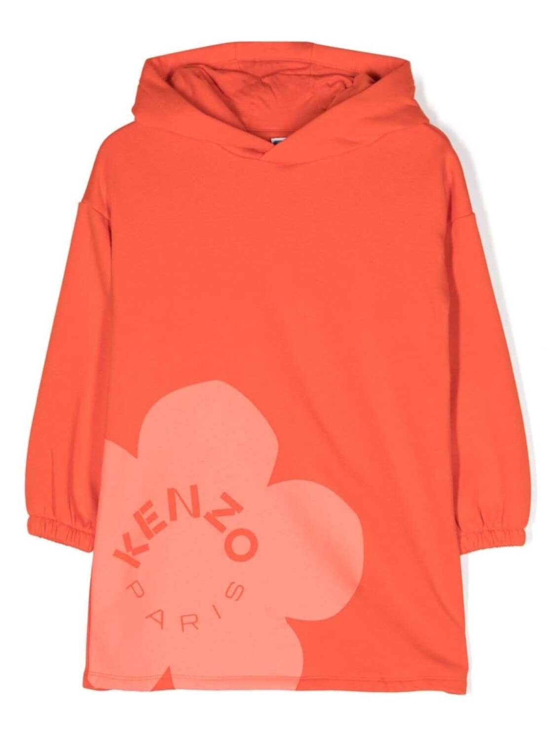 

Kenzo Kids платье с капюшоном и логотипом, оранжевый