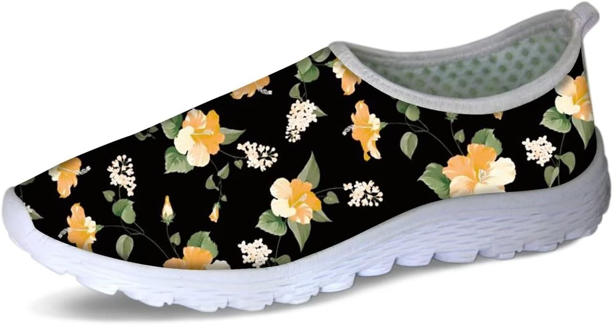 

Кроссовки Forchrinse с принтом музыкальных нот и клавиш пианино, универсальные, без шнурков, для мужчин и женщин, легкая повседневная спортивная обувь, дышащие, Tropical Hibiscus