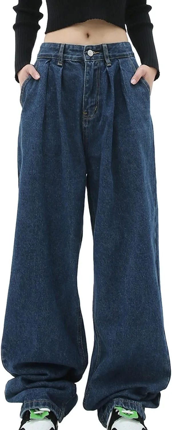 

Женские джинсы Casual Loose Mid Waist Wide Leg JOFOW