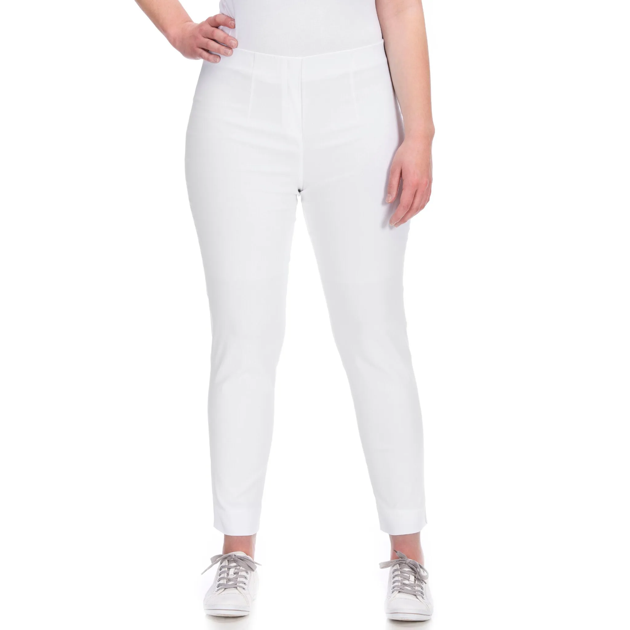 

Тканевые брюки KjBRAND "Susie XS Ankle Bengaline", с поясом-комбинацией, белый