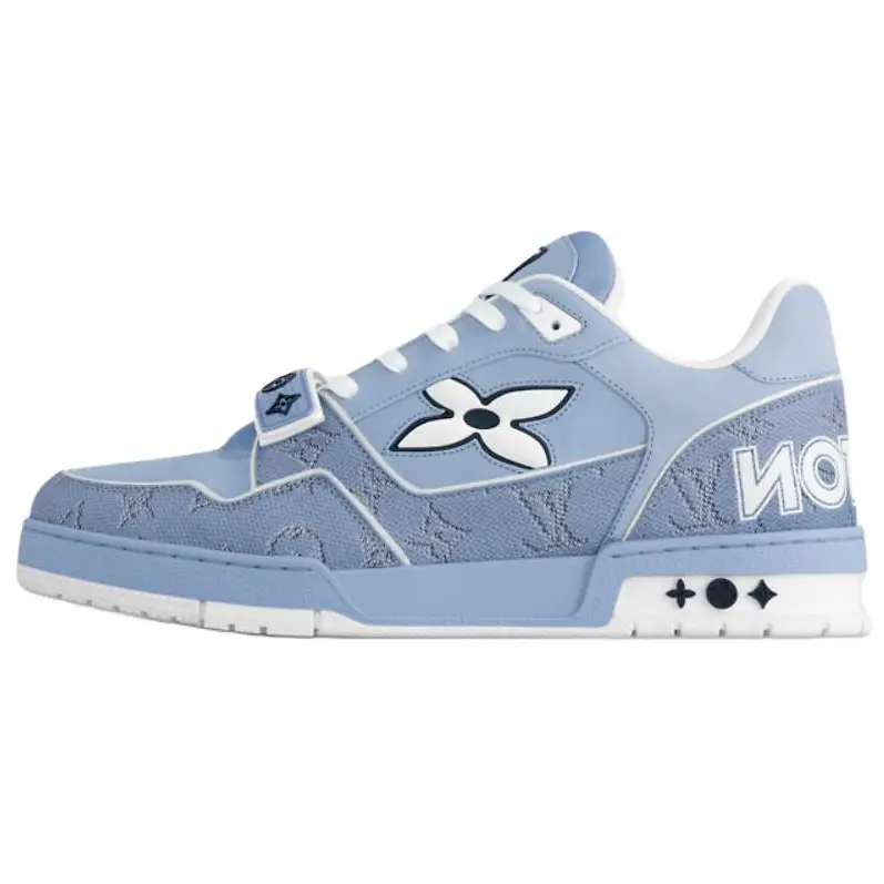 LOUIS VUITTON Кроссовки для скейтбординга Trainer Low Top унисекс синего цвета