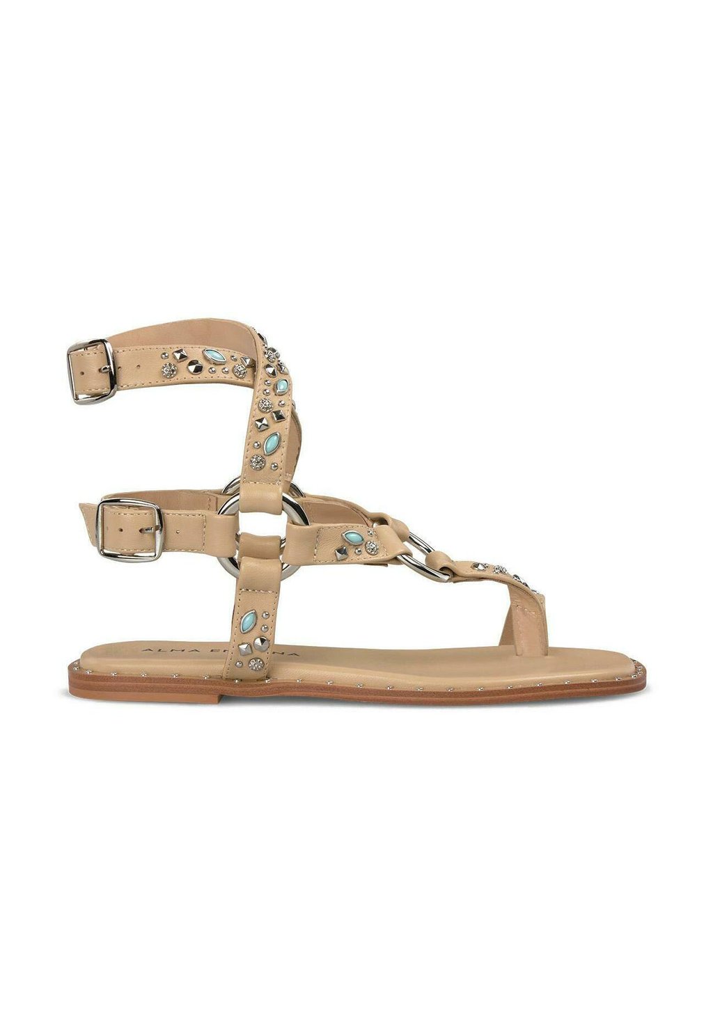 Сандалии с манжетой на щиколотке PLANA DE CON PUNTERA CUADRADA Y CIERRE CON HEBILLA - T-bar sandals Alma en Pena, светло-коричневый — фото 2