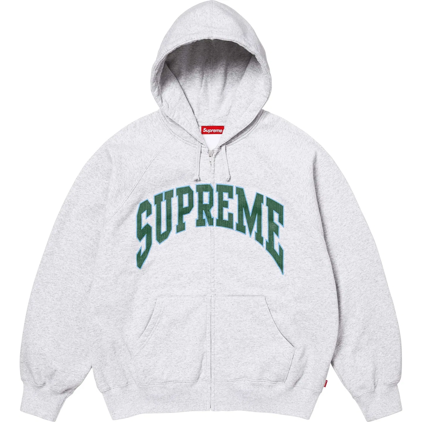 Толстовка на молнии Supreme Cracked Raglan Unisex Оранжевый — фото 4