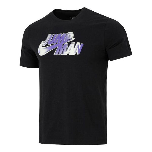 

Футболка Air Jordan Alphabet Large Logo Pattern Printing Round Neck Casual Short Sleeve Black, черный