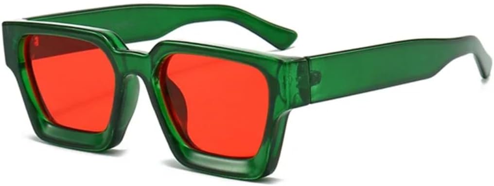 

Солнцезащитные очки с защитой UV400 | Маленькая оправа, линзы конфетного цвета | Для женщин и мужчин, для занятий спортом на открытом воздухе и вождения DSVIGF, Green Red