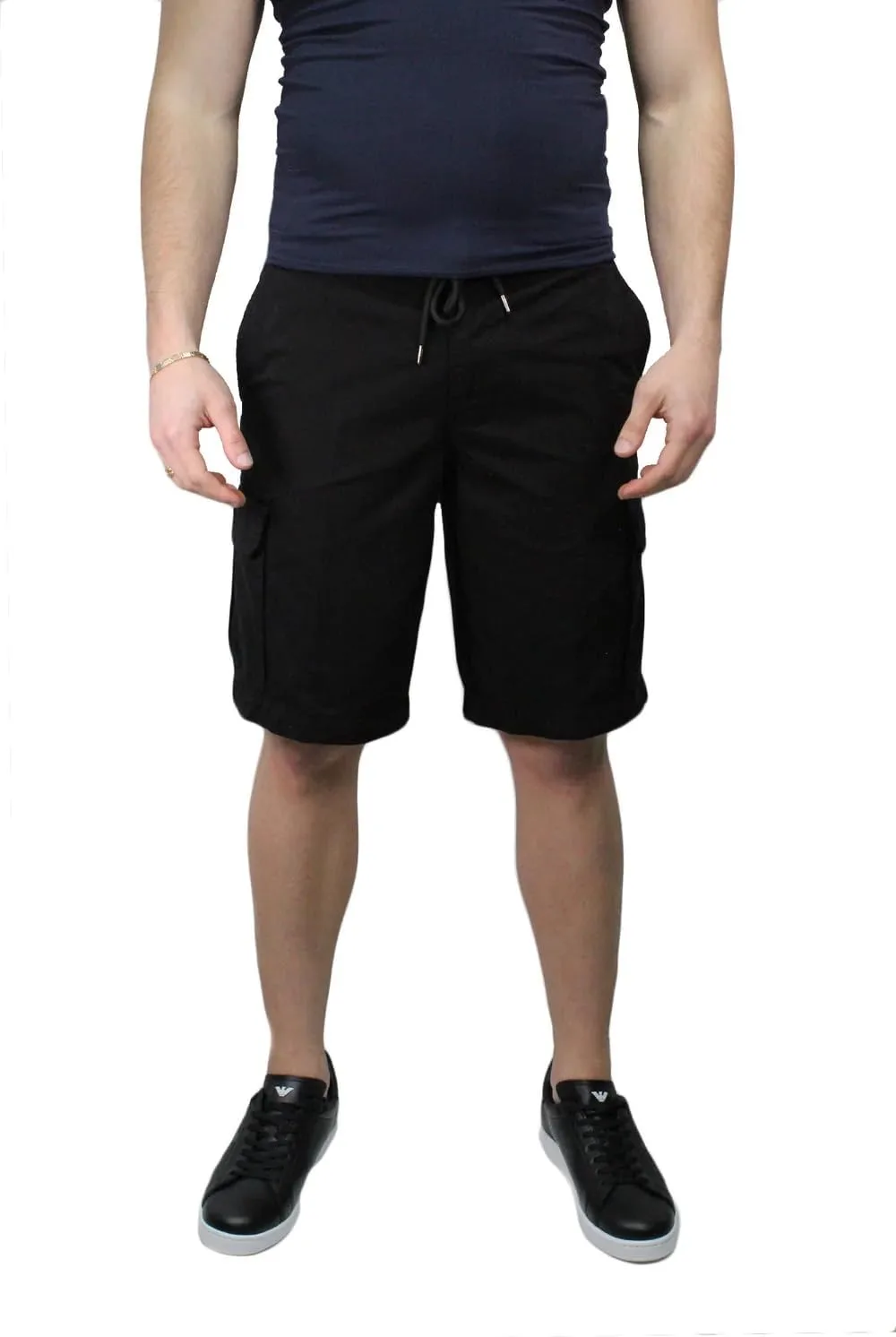 Мужские плавки-бермуды Emporio Armani Standard Eagle Patch, черный — фото 2