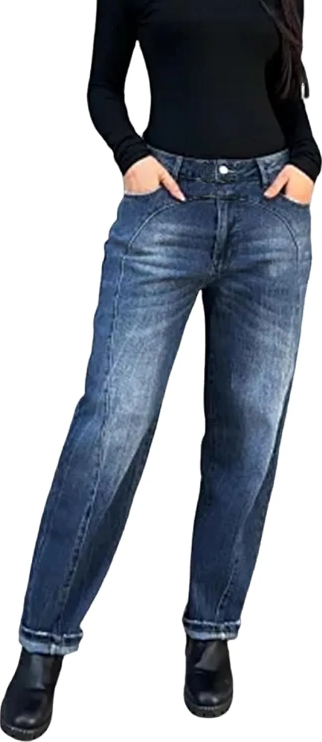 

Женские джинсы Huang's Relaxed Fit с потертостями