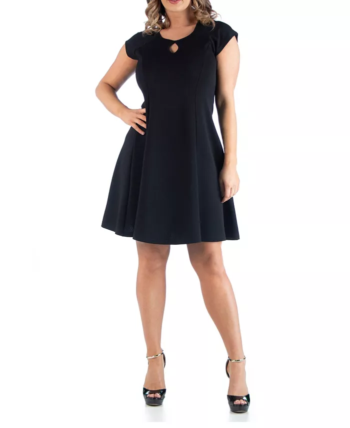 

Платье с вырезом-замочной скважиной Plus Size 24seven Comfort Apparel, черный