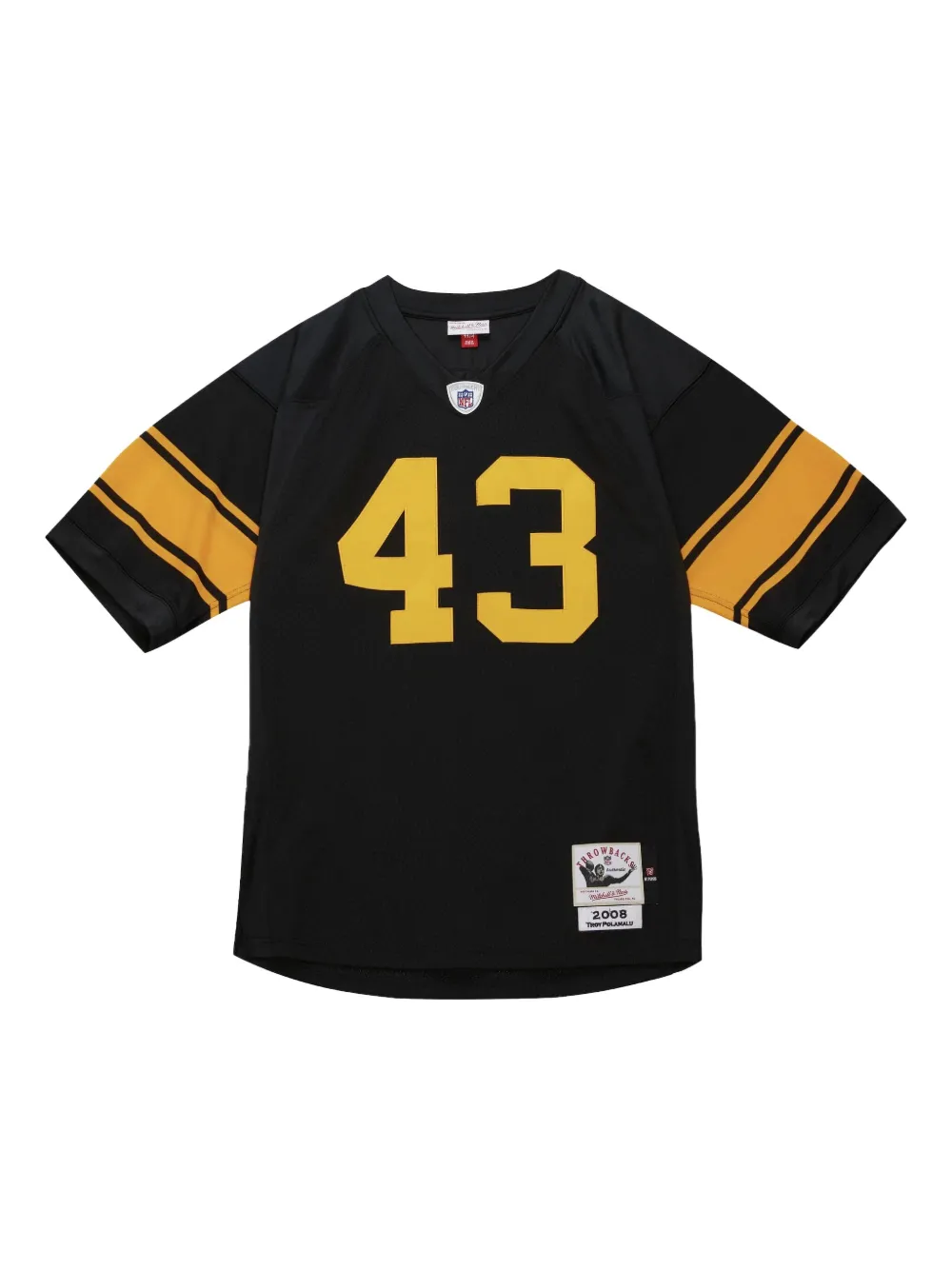 

Футболка Troy Polamalu NFL Pittsburgh Steelers 2008 Mitchell & Ness, черный