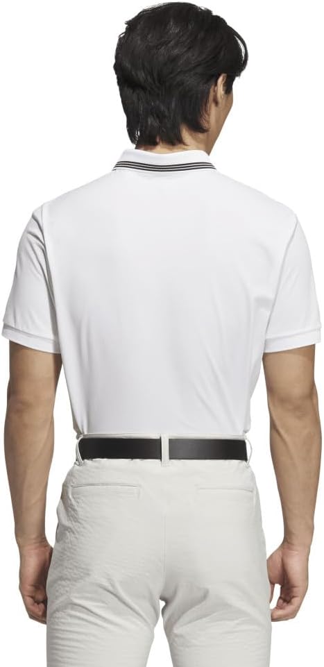 Мужская поло-рубашка adidas Golf с одним логотипом и защитой от УФ-излучения, белая, размер M — фото 2