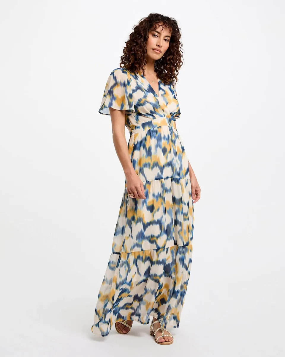 

Длинное прямое платье с узором Morgan, синий/желтый