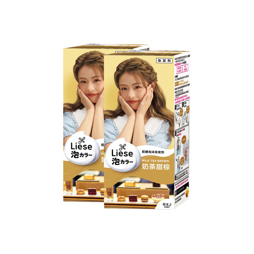 

Liese пенка для волос равномерное нанесение холодное ощущение ash KAO, коричневый