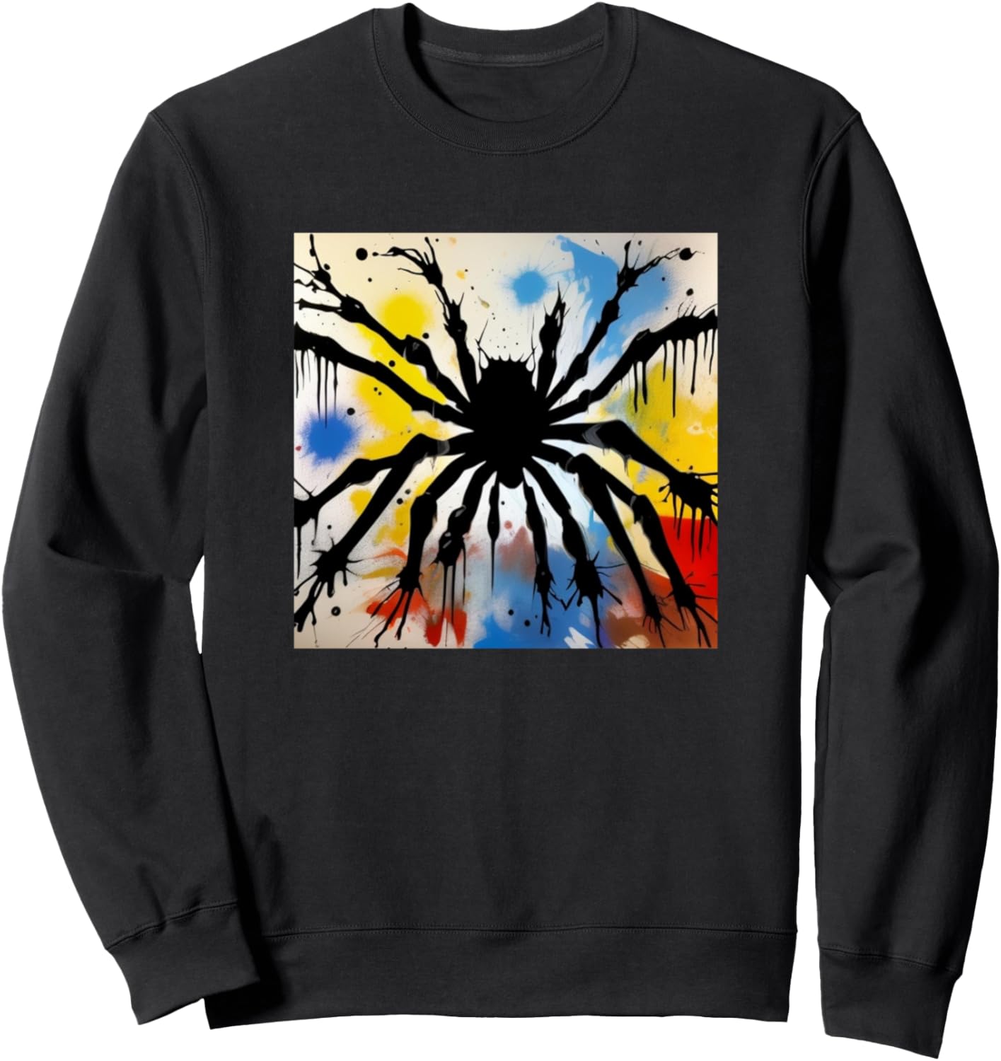 

Толстовка с силуэтом паука для любителей пауков Spider Art Merch Men - Women Kids Boys Girls Gift, черный