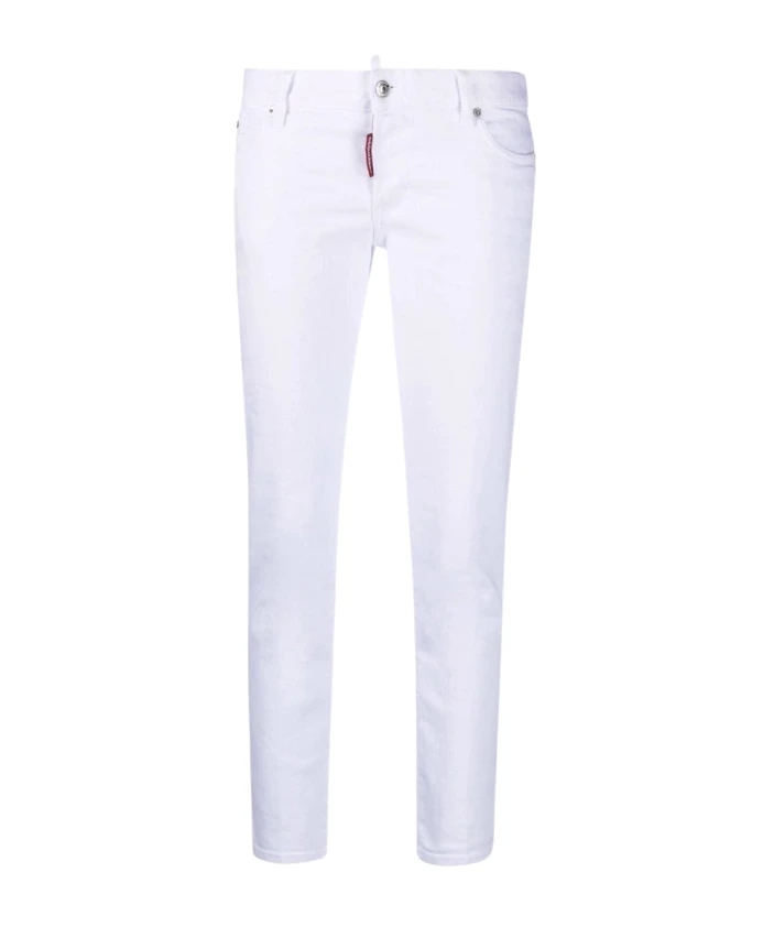 

Джинсовые брюки узкого кроя из хлопка Dsquared2, белый