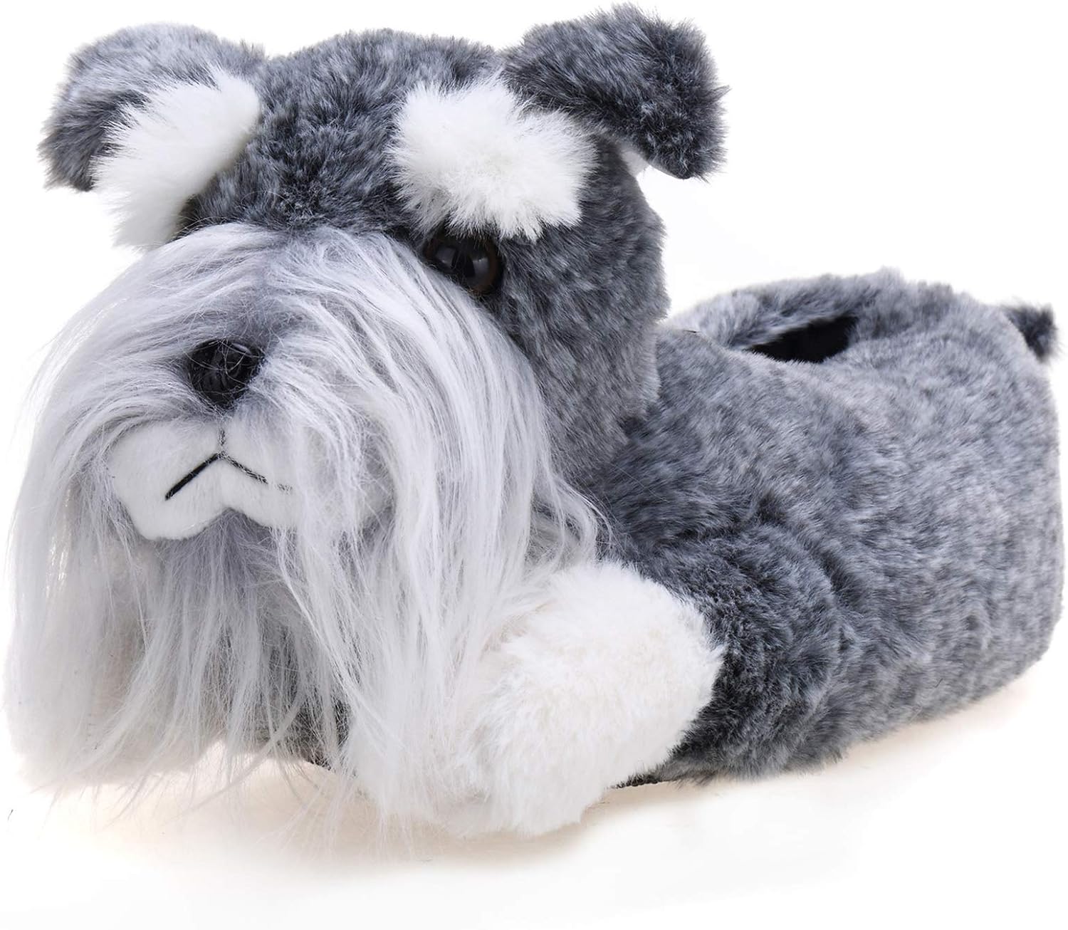 

Домашние тапочки Onmygogo с зимним мехом в форме животного для мужчин и женщин, Schnauzer