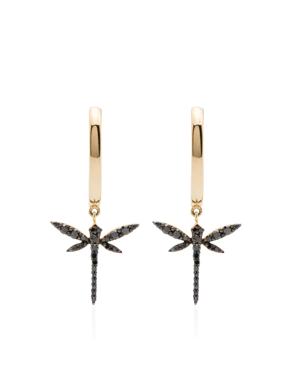 

Серьги Small Dragonfly из желтого золота с бриллиантами Anapsara, золотой