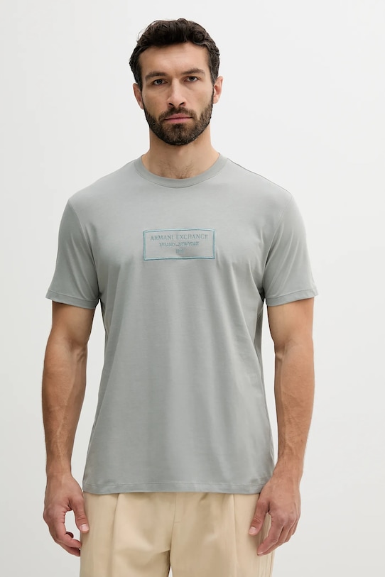 

Хлопковая футболка Armani Exchange, зеленый