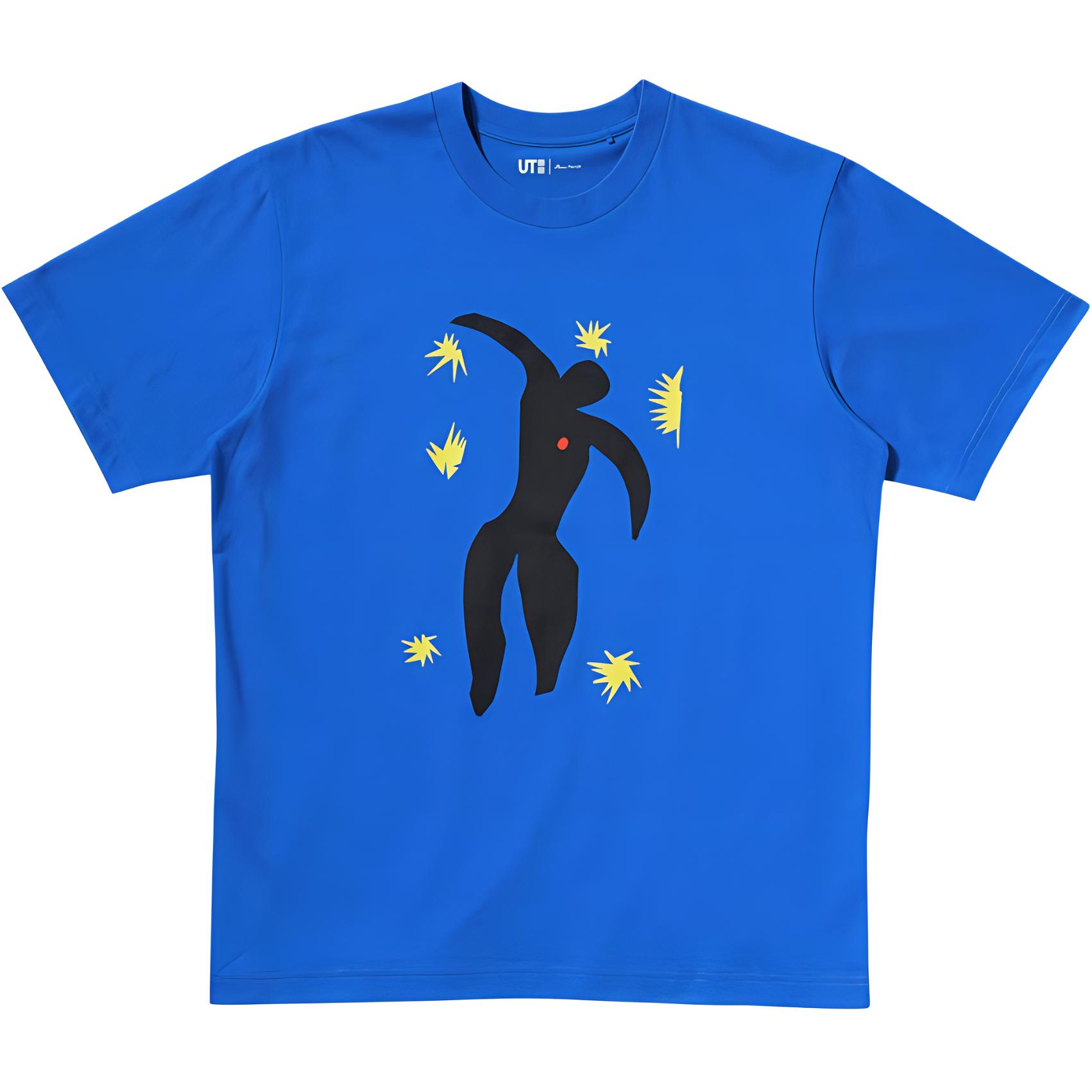 

Футболка Henri Matisse Henri Matisse Collaboration SS25 Unisex Lake UNIQLO, синий