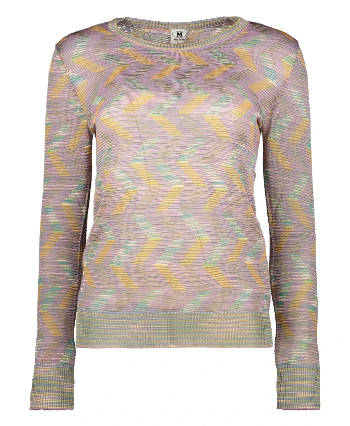 

Свитер с круглым вырезом и зигзагообразным узором M Missoni, мультиколор