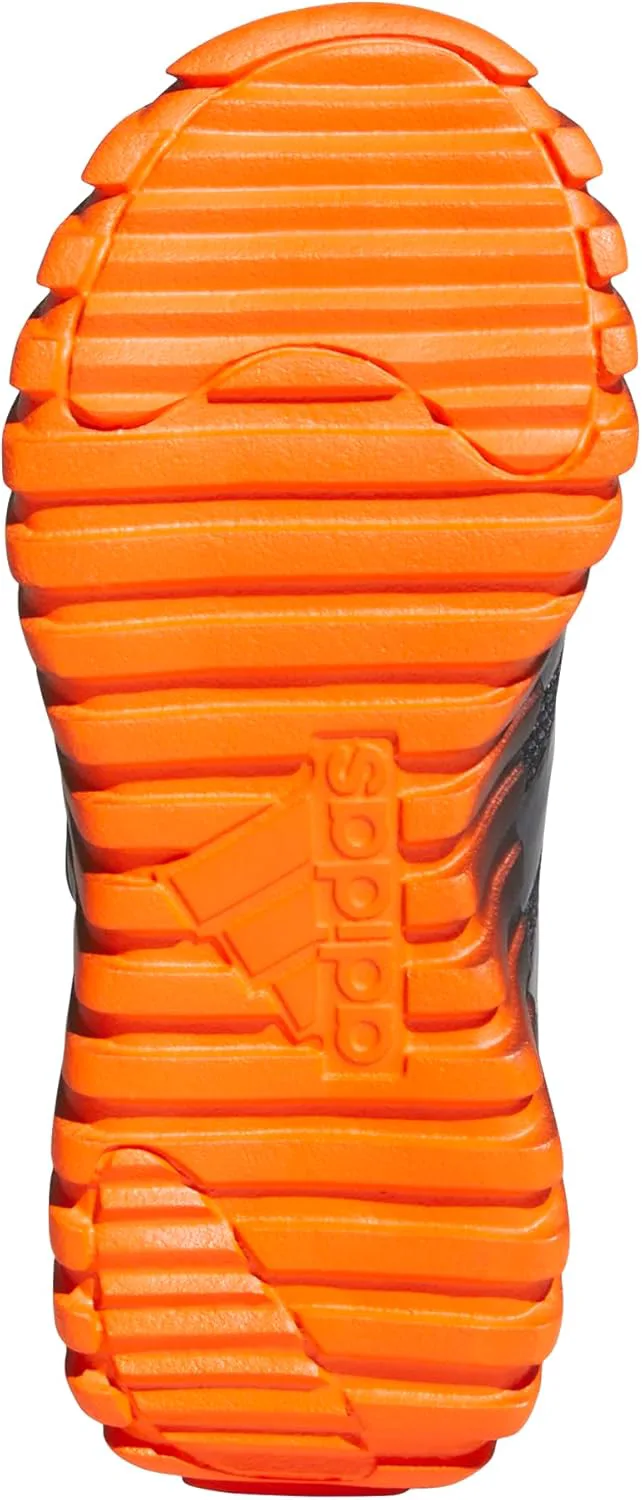 Кроссовки Adidas Kids Boys Kaptir 3.0 на шнуровке для мальчиков, повседневные - черные, темно-синий/оранжевый — фото 2