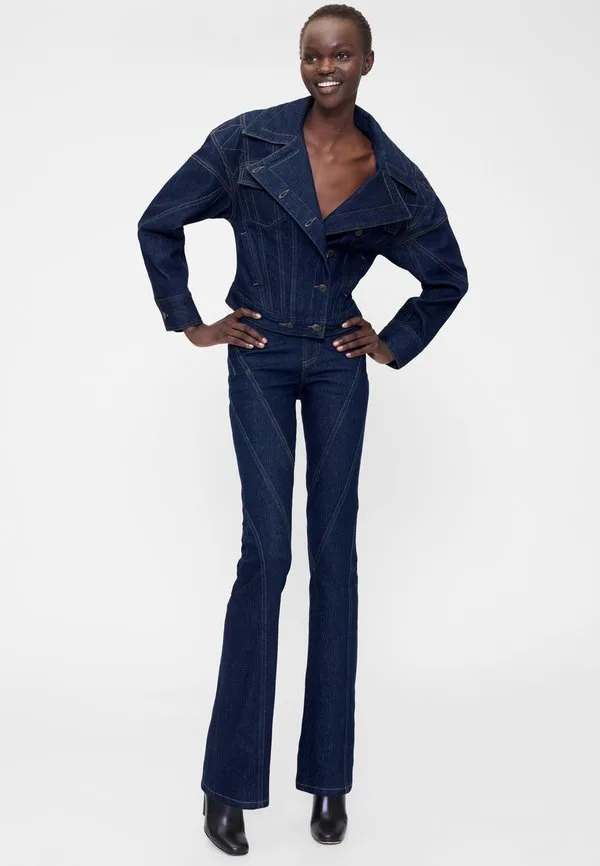 Джинсовая куртка gapstudio с зашитым краем Gap, Dark Wash Indigo