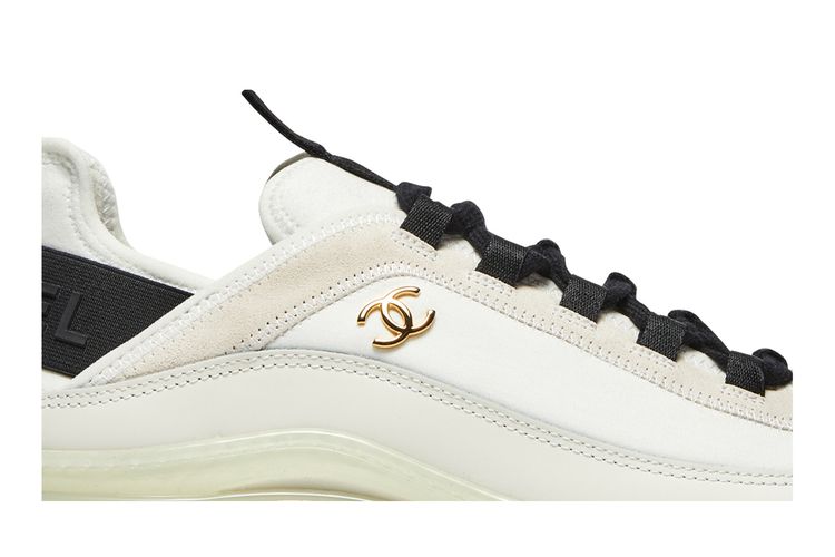 Кроссовки Chanel Wmns Velvet Calfskin & Mixed Fibers Sneaker Ivory, белый — фото 2