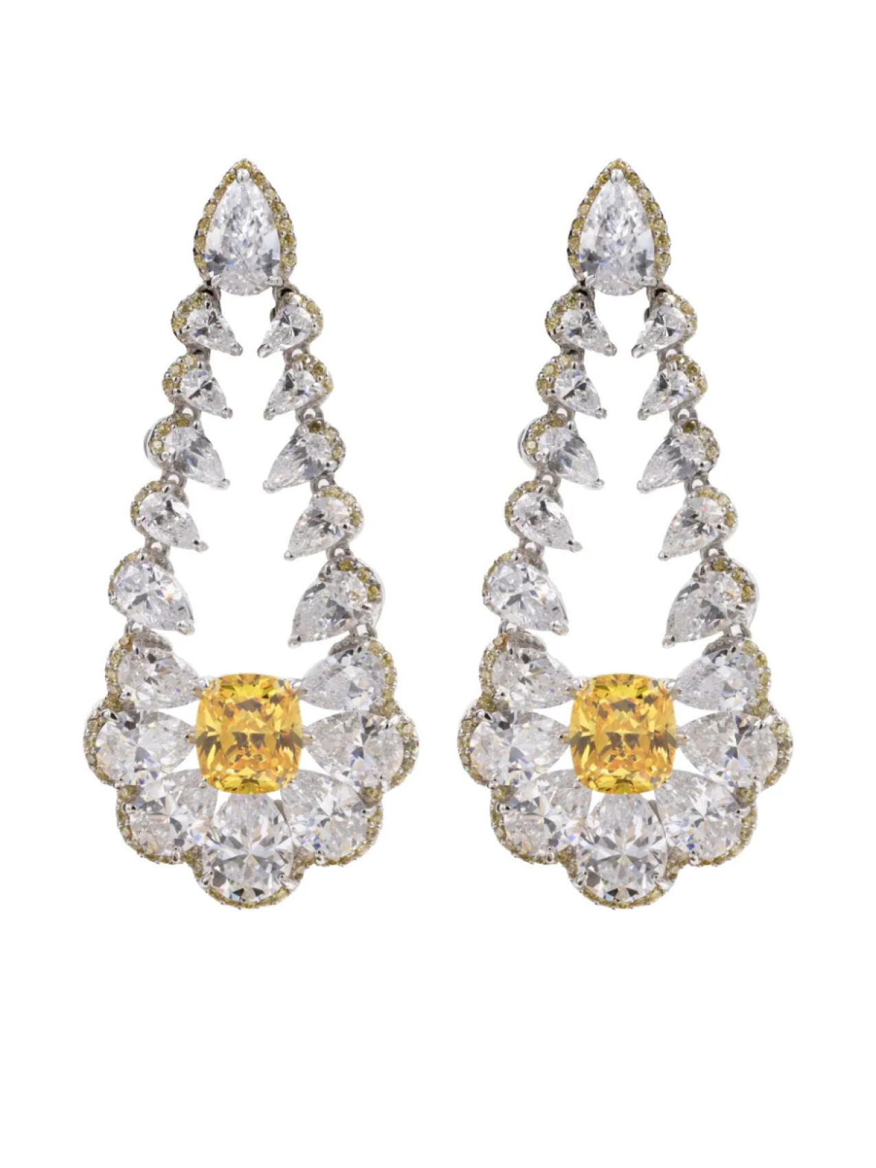 

Желтые серьги Пикард Juwelina Paris, серебряный