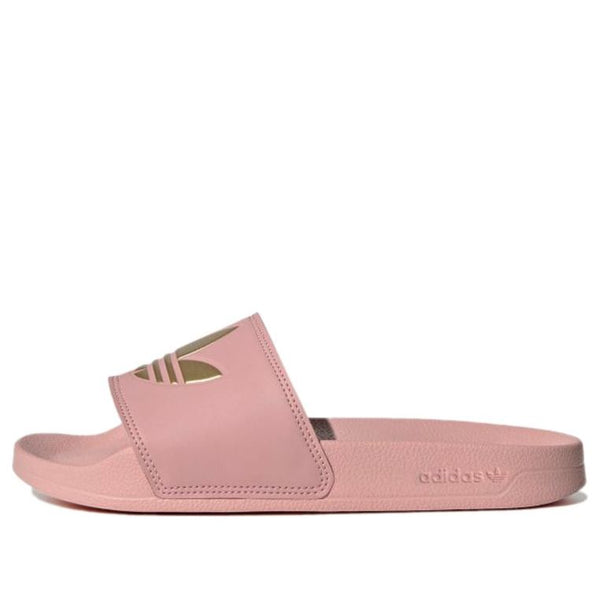 Тапочки adilette lite slide 'wonder mauve matte gold' Adidas, розовый