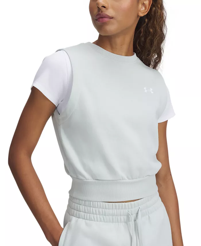 

Женский безрукавный топ UA Rival Fleece Under Armour, зеленый