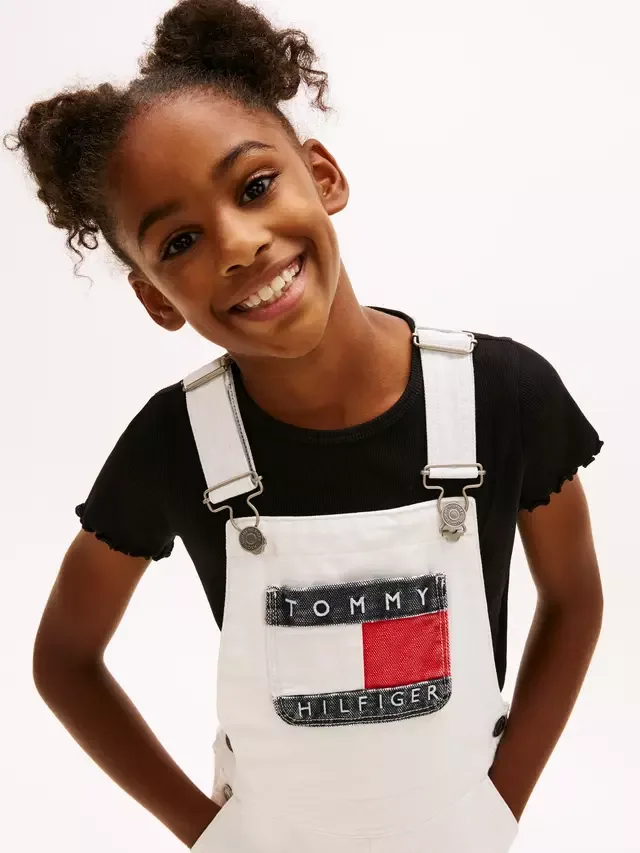 Детское платье-комбинезон Наследие, натуральный цвет Tommy Hilfiger — фото 3
