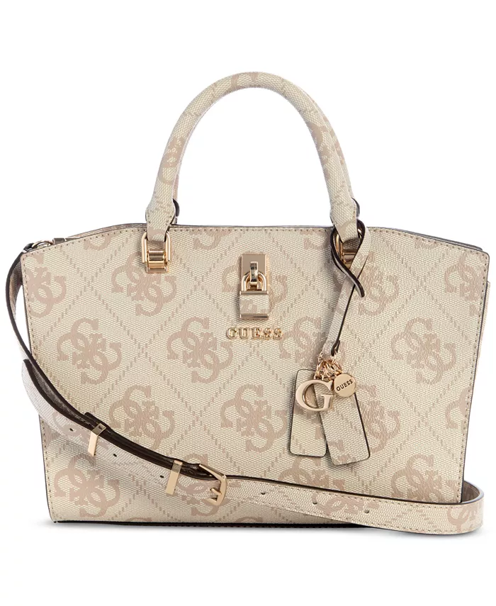 

Сумка-сатчел Queensland Luxury 4Q с увеличенным логотипом GUESS, серый