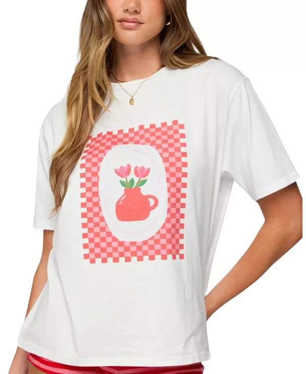 

Ваза для цветов футболка большого размера Edikted, мультиколор