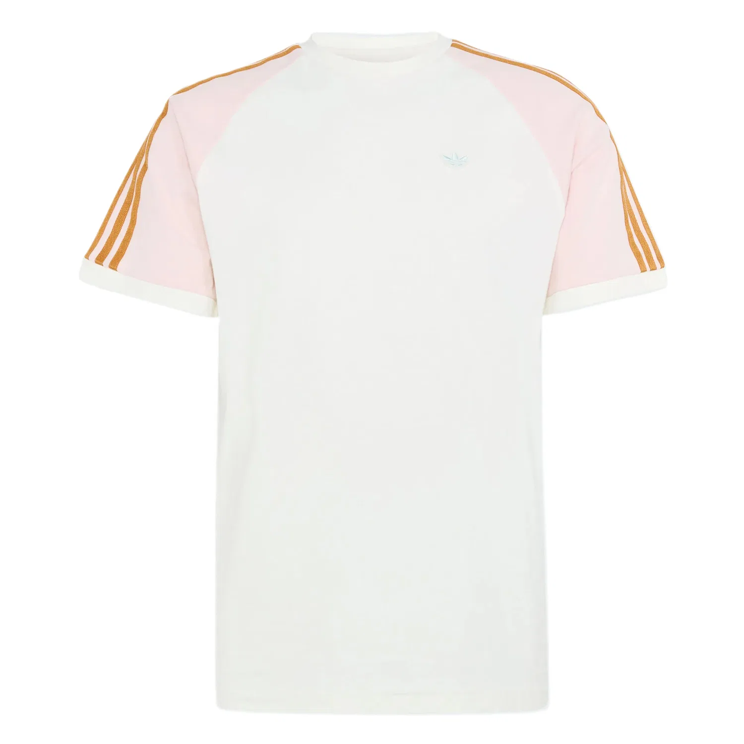Футболка Adidas Originals с круглым вырезом слоновая кость/светло-розовая
