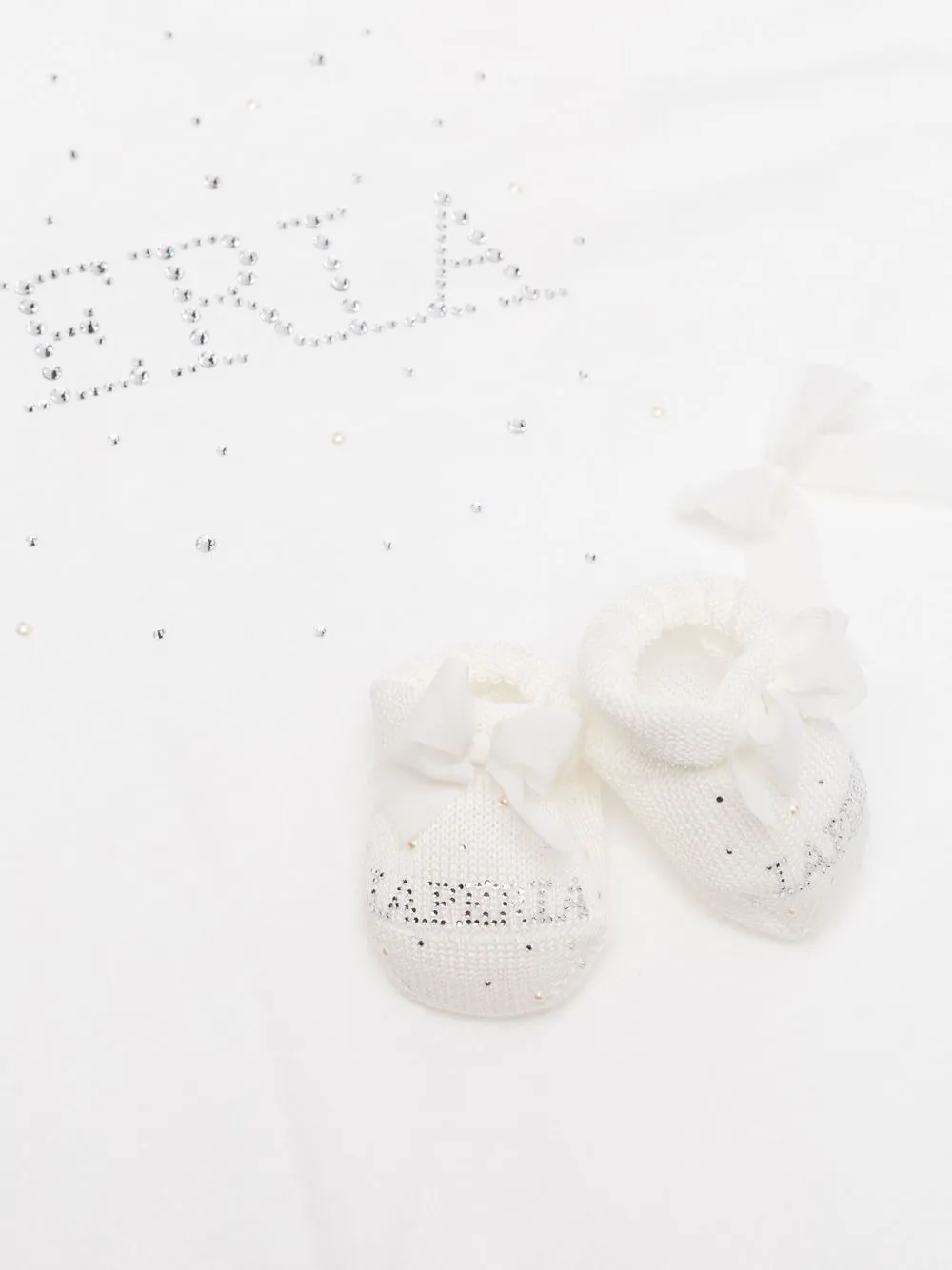 Комплект из комбинезона и шапки с логотипом La Perla Kids, белый — фото 3