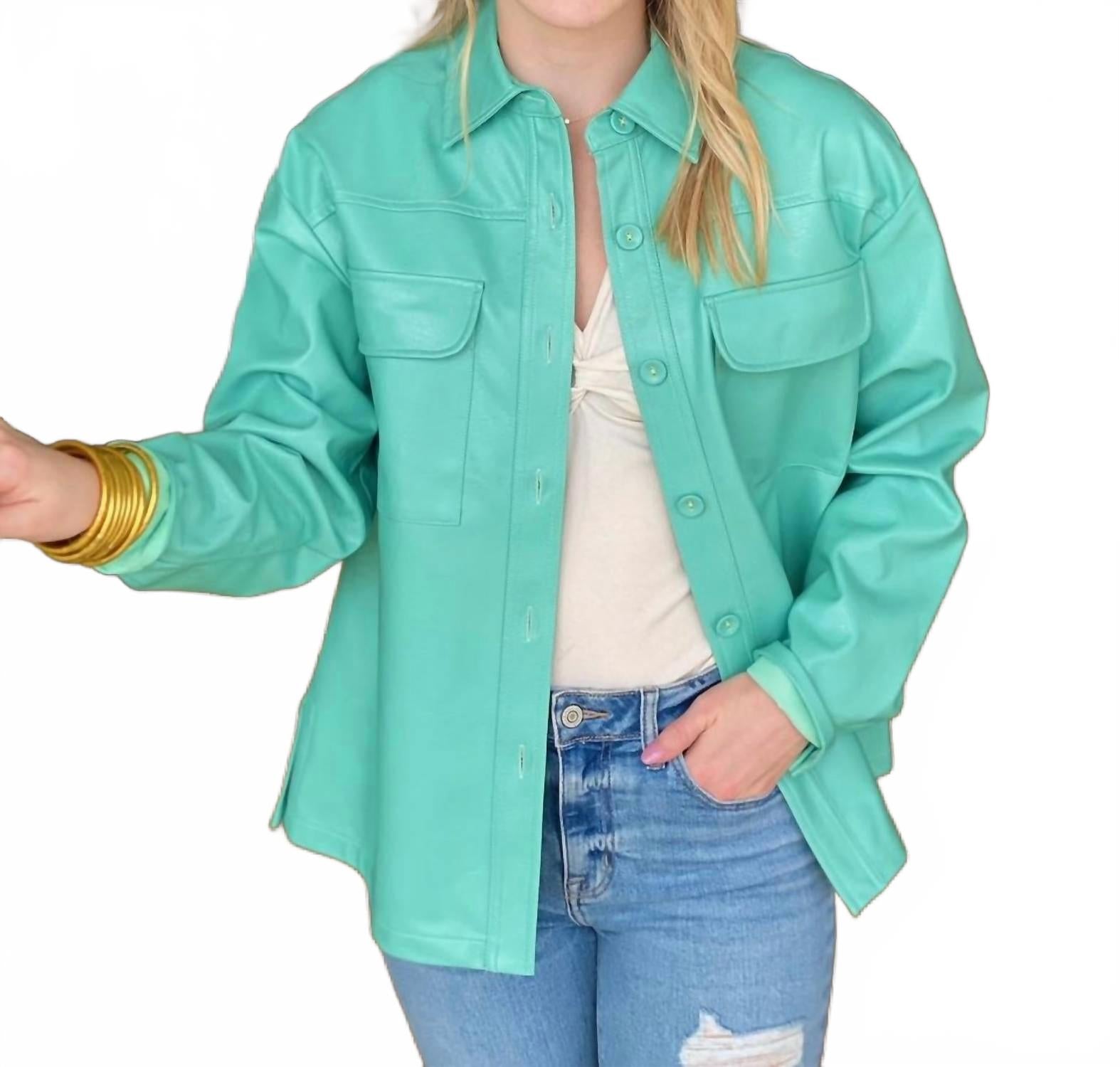 

Луна куртка на пуговицах в зеленом цвете FRNCH