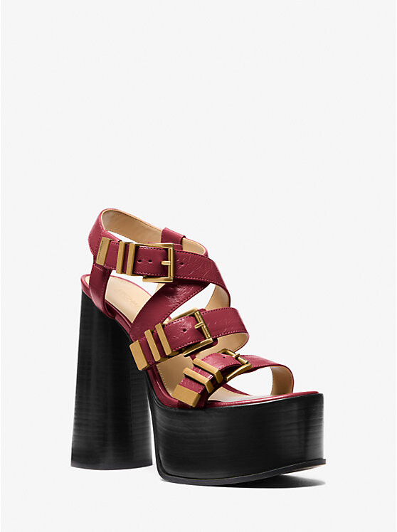 

Босоножки Darrington Crackled Leather на платформе Michael Kors, красный