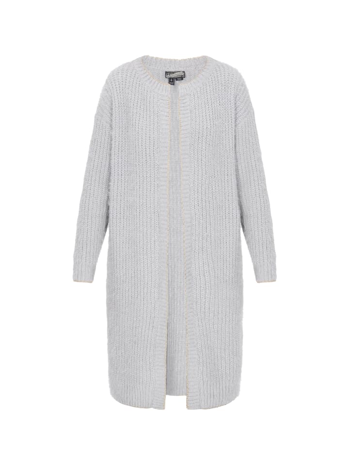 

DreiMaster Женский кардиган серого меланжевого цвета