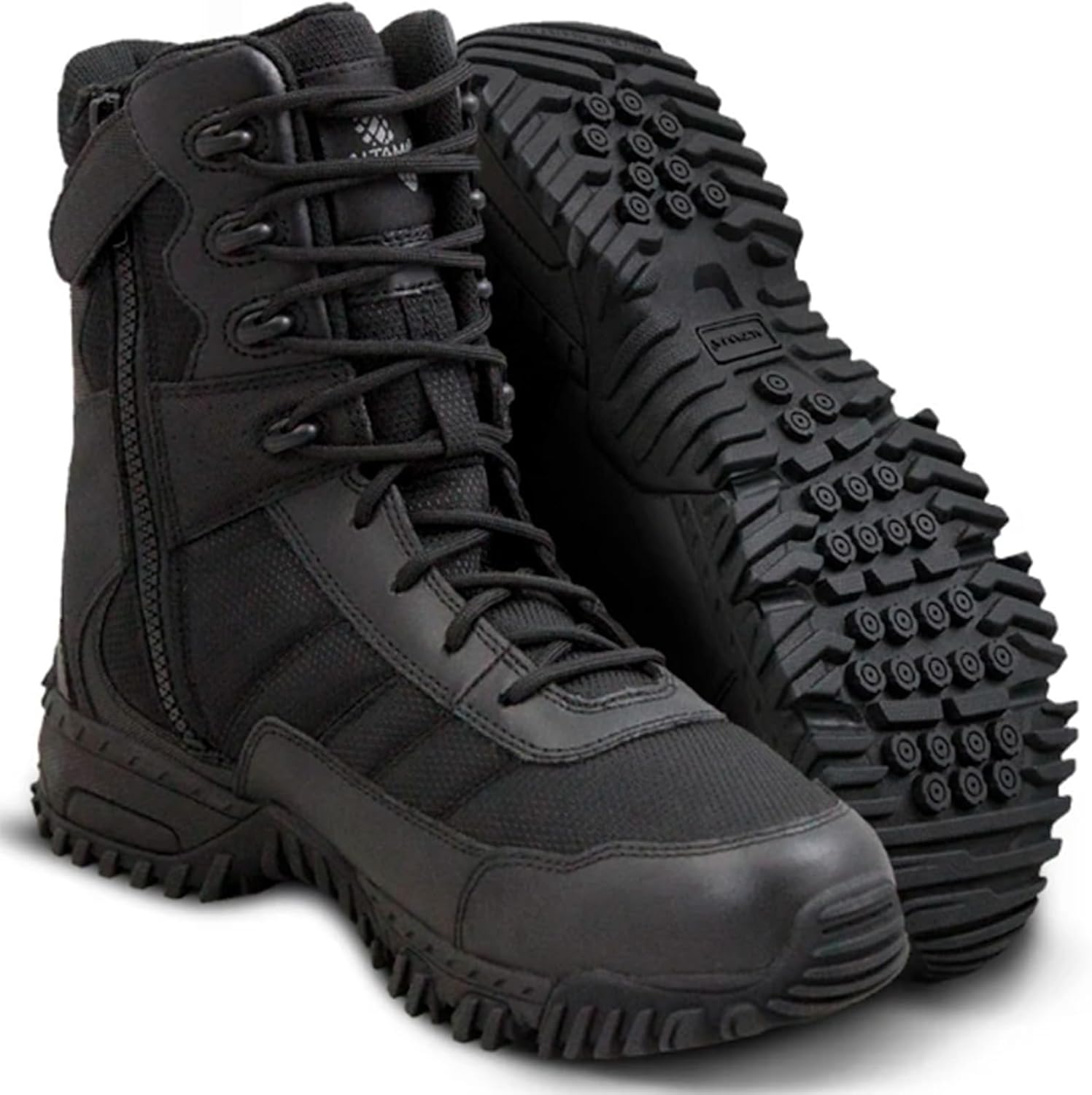 

Ботинки Altama Unisex Vengeance SR 8 с боковой молнией, Легкие ботинки из натуральной кожи с текстильной подкладкой и язычком с жилеткой, черный