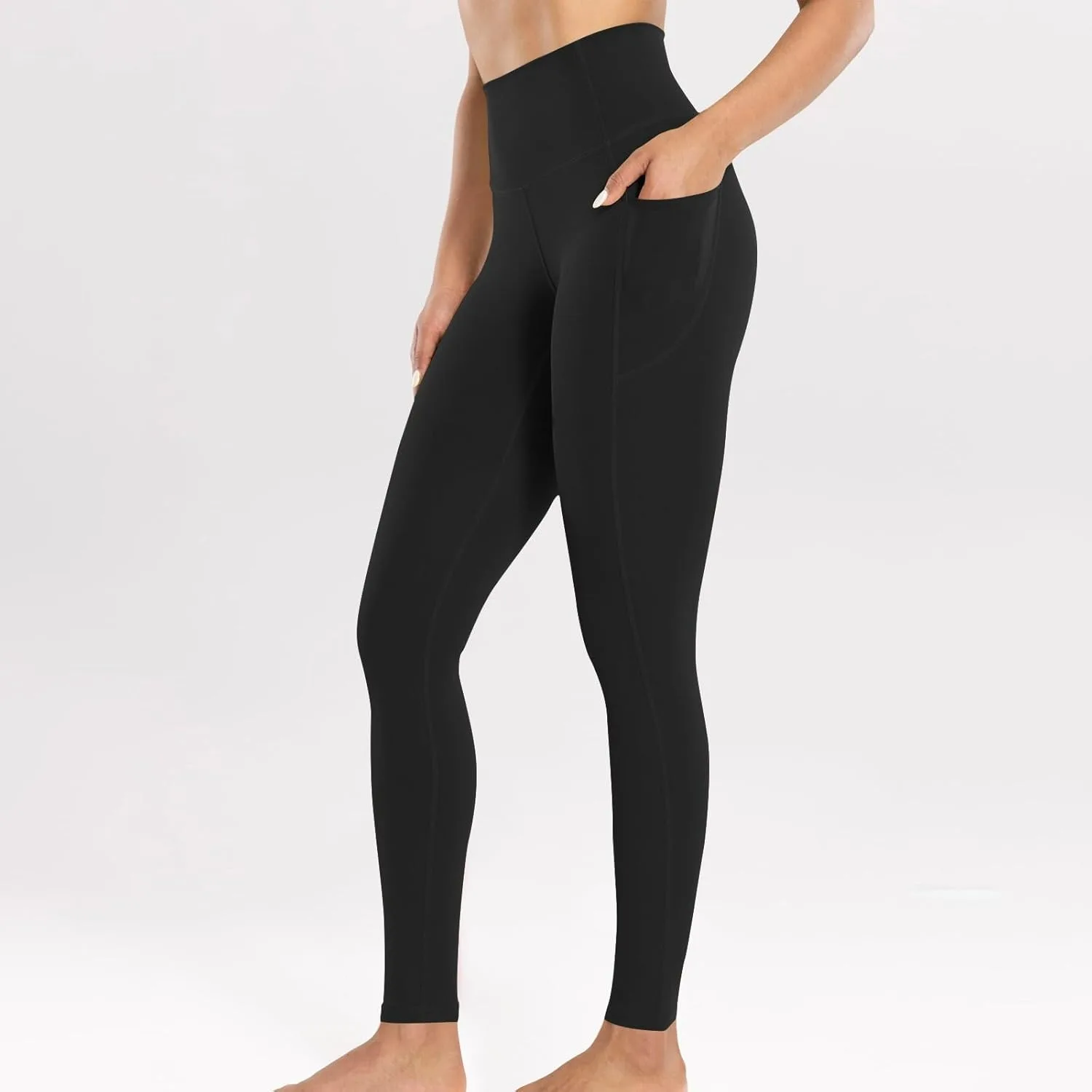 Женские леггинсы для тренировок с карманами, high waist, мягкие — фото 2