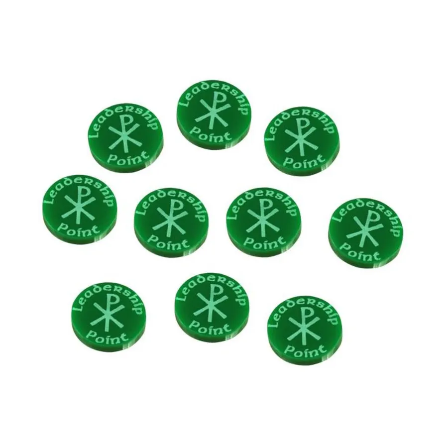 

Dux Bellorum — жетоны очков лидерства, зеленые, Token Sets - Products for Various Gaming Systems (Litko Aerosystems)