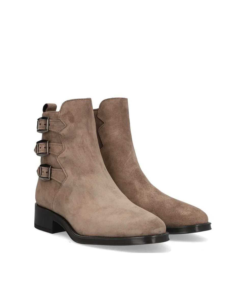 Дамские ботинки из кожаного шелка с нескользящей подошвой и застежкой на молнии Alpe, серый — фото 3