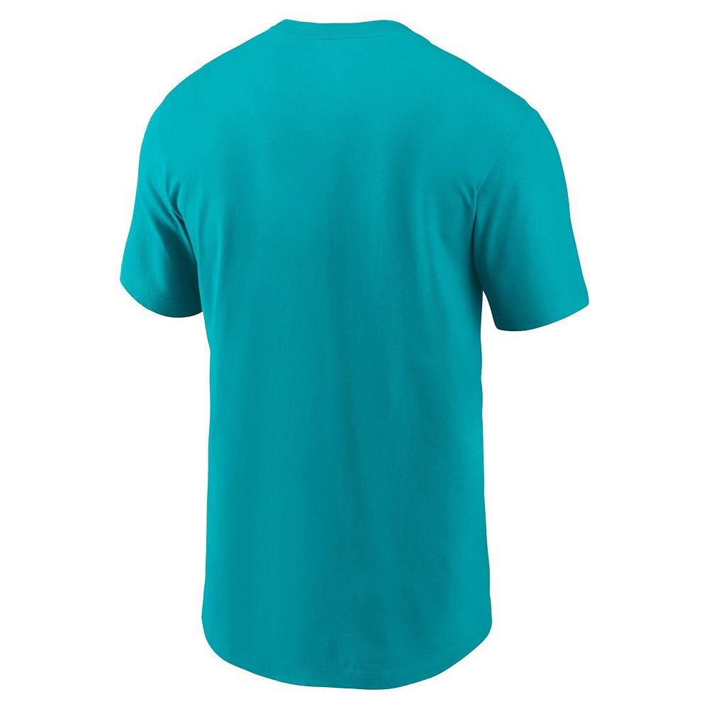 Мужская футболка Nike Aqua Miami Dolphins Primetime Wordmark Essential, цвет Dol Turq A — фото 3